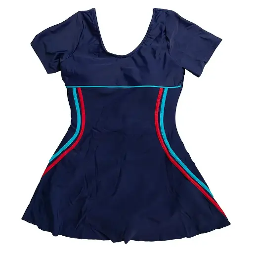 Striped Ladies Swimming Costume